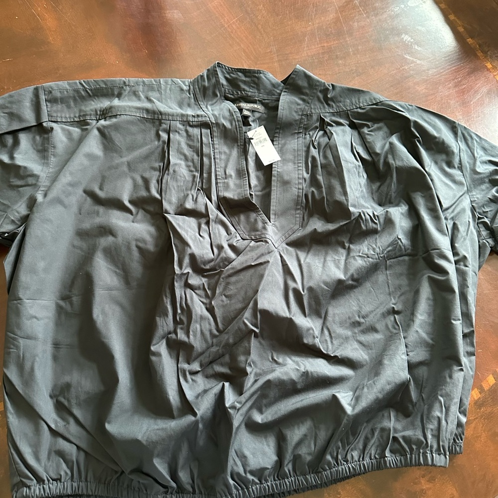 Banana Republic Charcoal V-Neck Top